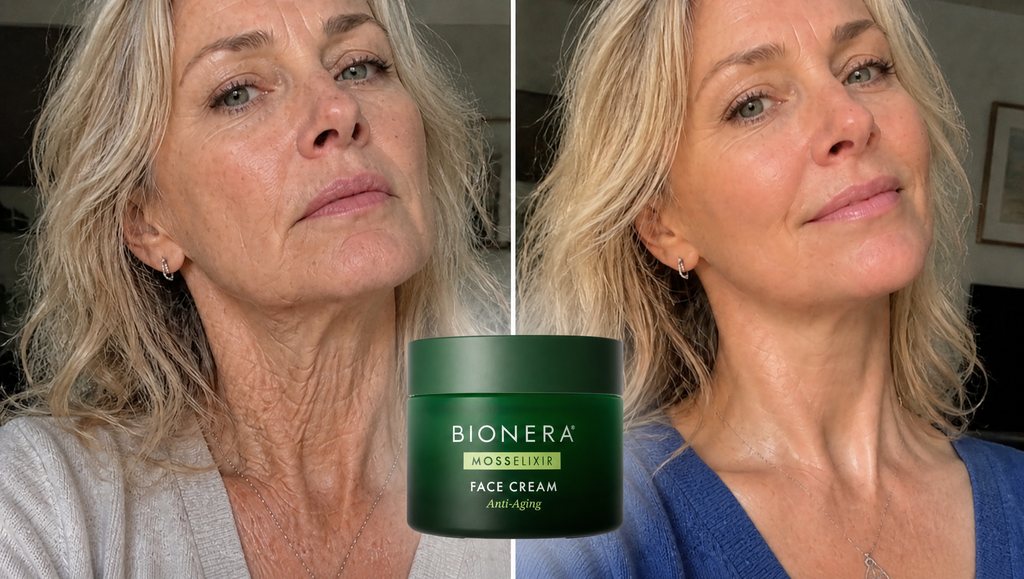 Vorher-Nachher-Vergleich mit der Bionera MossElixir Face Cream