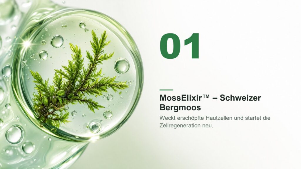 Wirkstoff 01: MossElixir, Schweizer Bergmoos